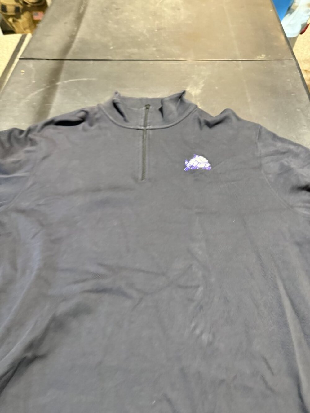 Vineyard Vines TCU Horned Frogs Men's 1/4 Zip Pullover Navy Size L